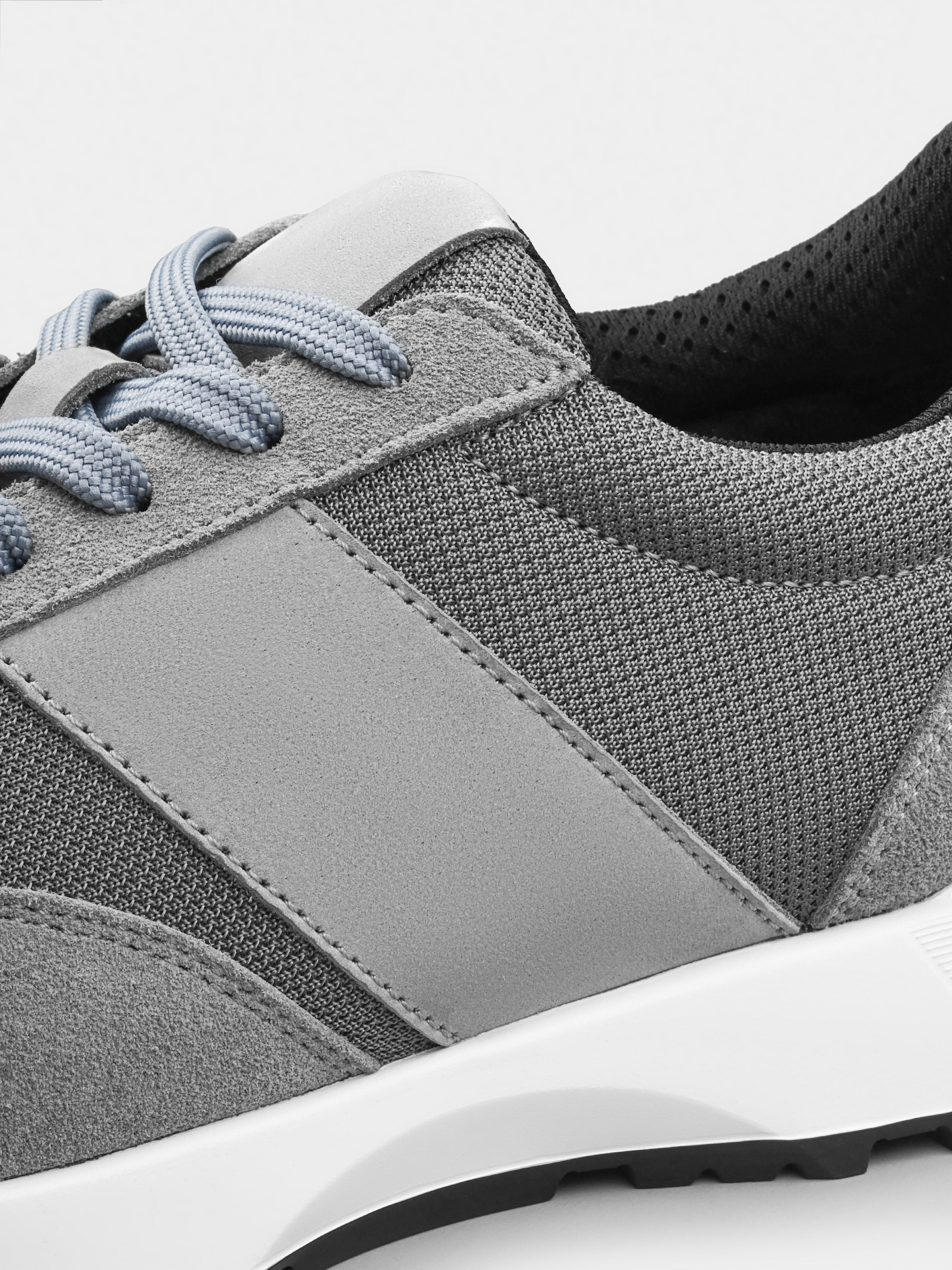 Szaro-Białe Zamszowe Sneakersy Lasciare