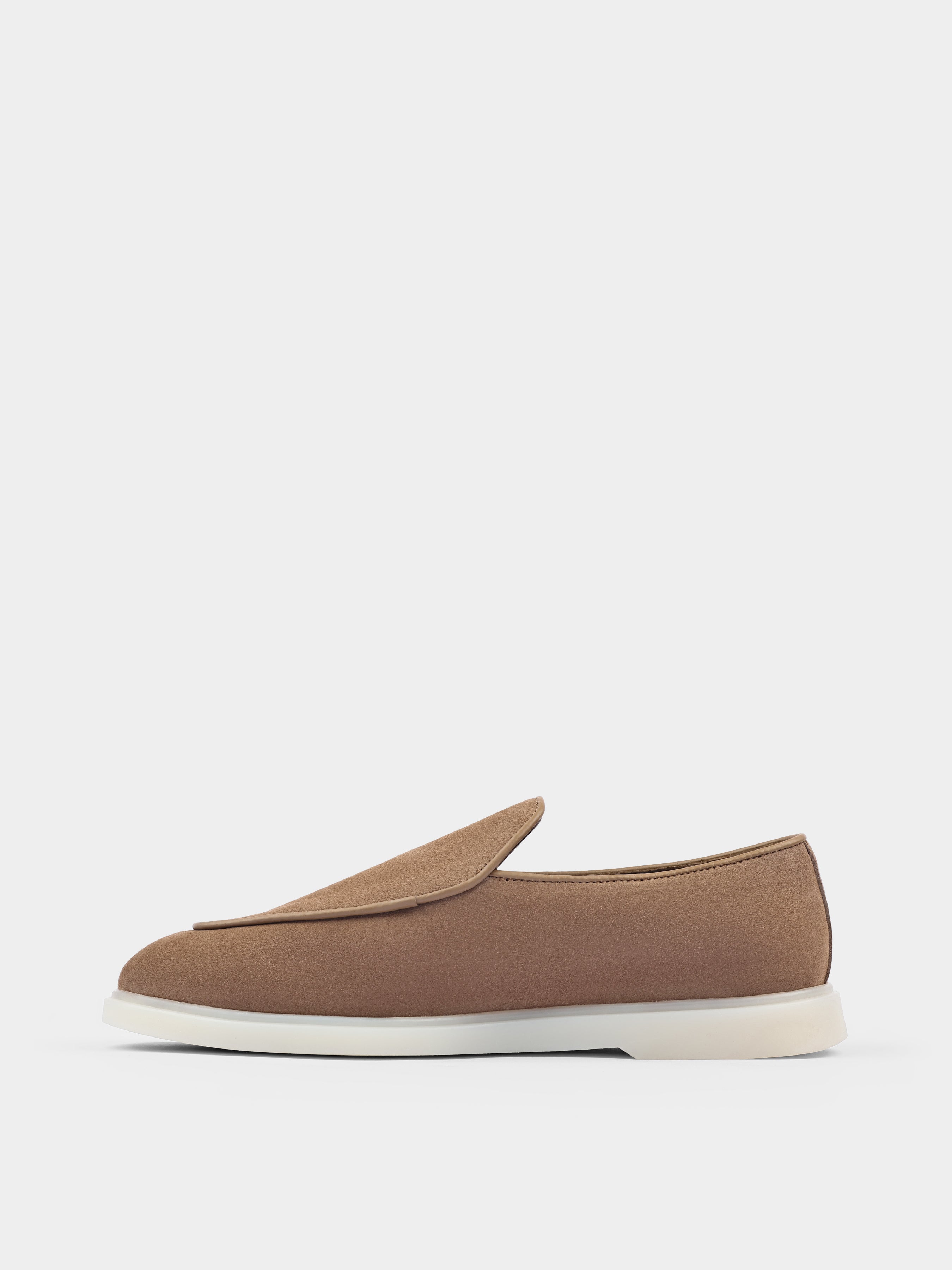 Cappuccino Zamszowe Loafersy Denno