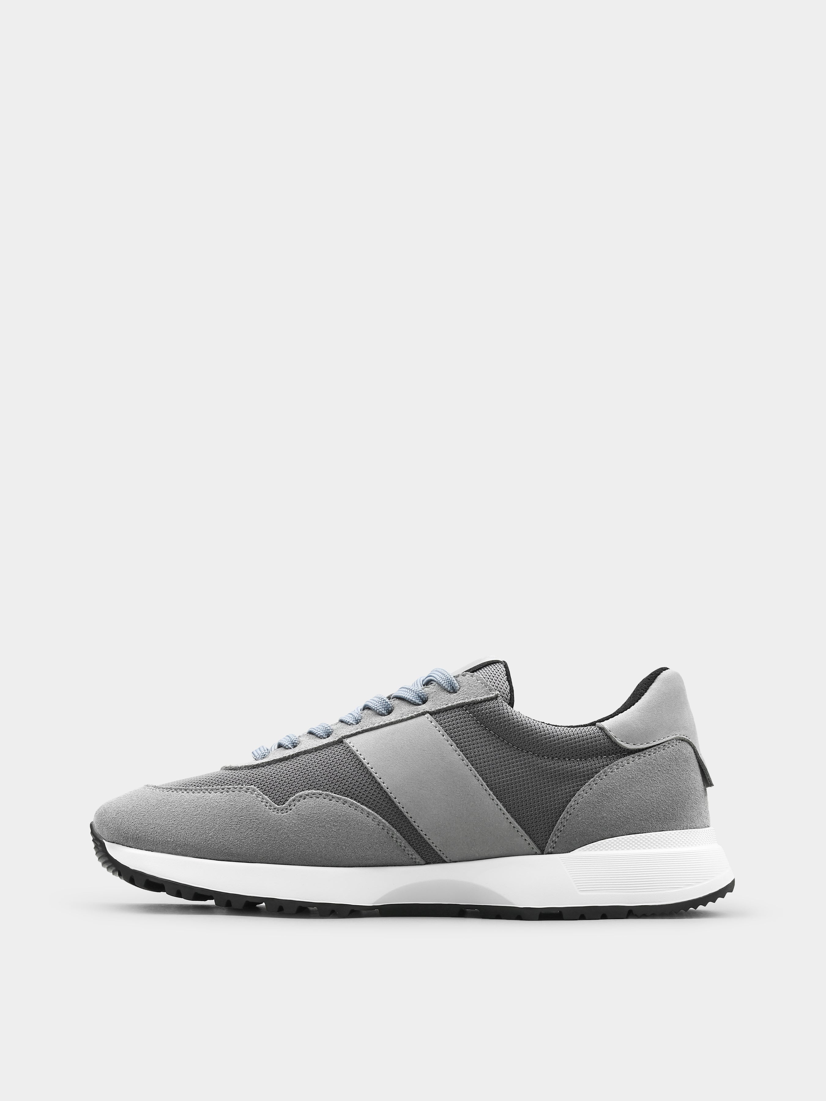 Szaro-Białe Zamszowe Sneakersy Lasciare
