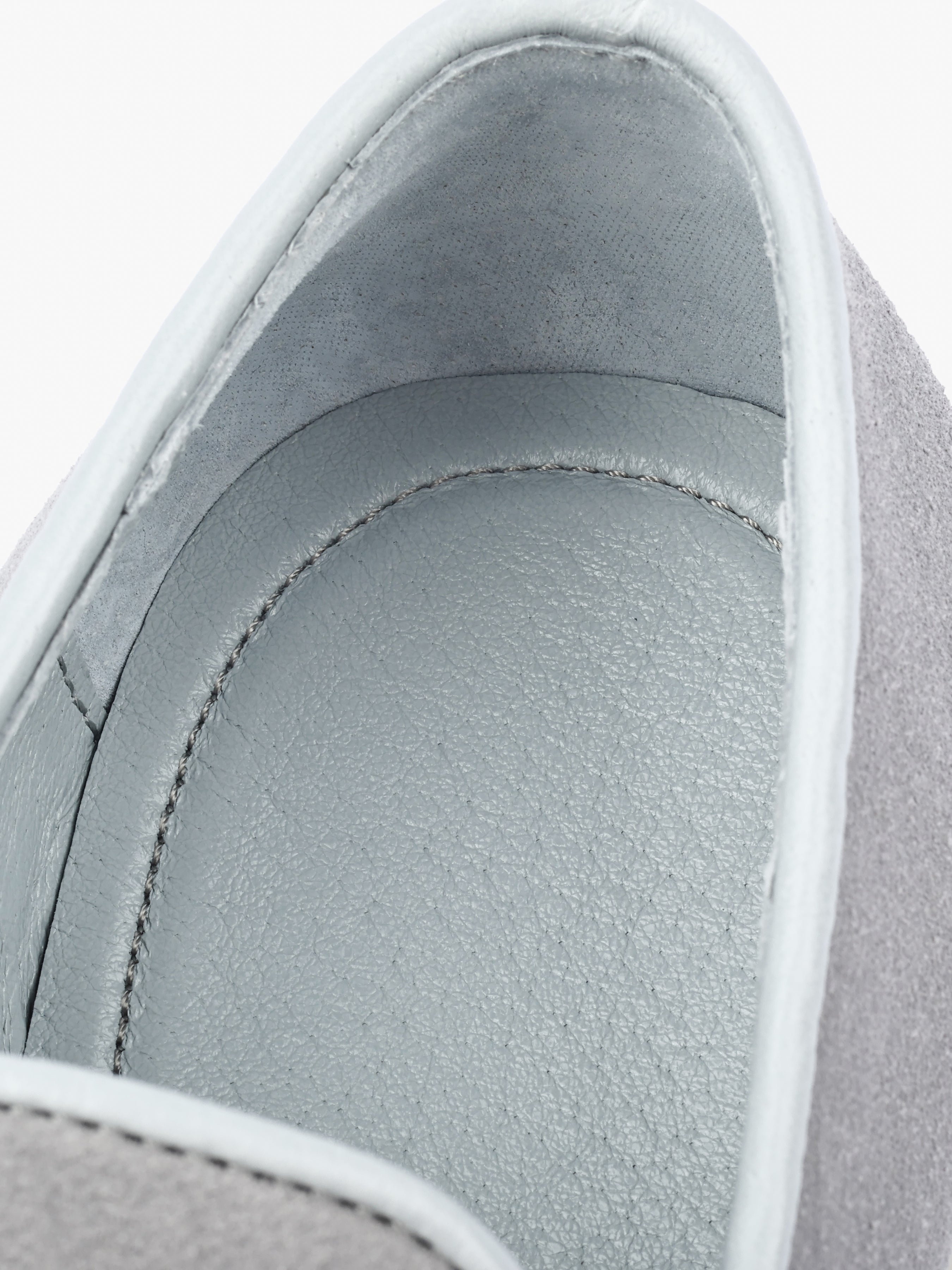Szare Zamszowe Loafersy Denno