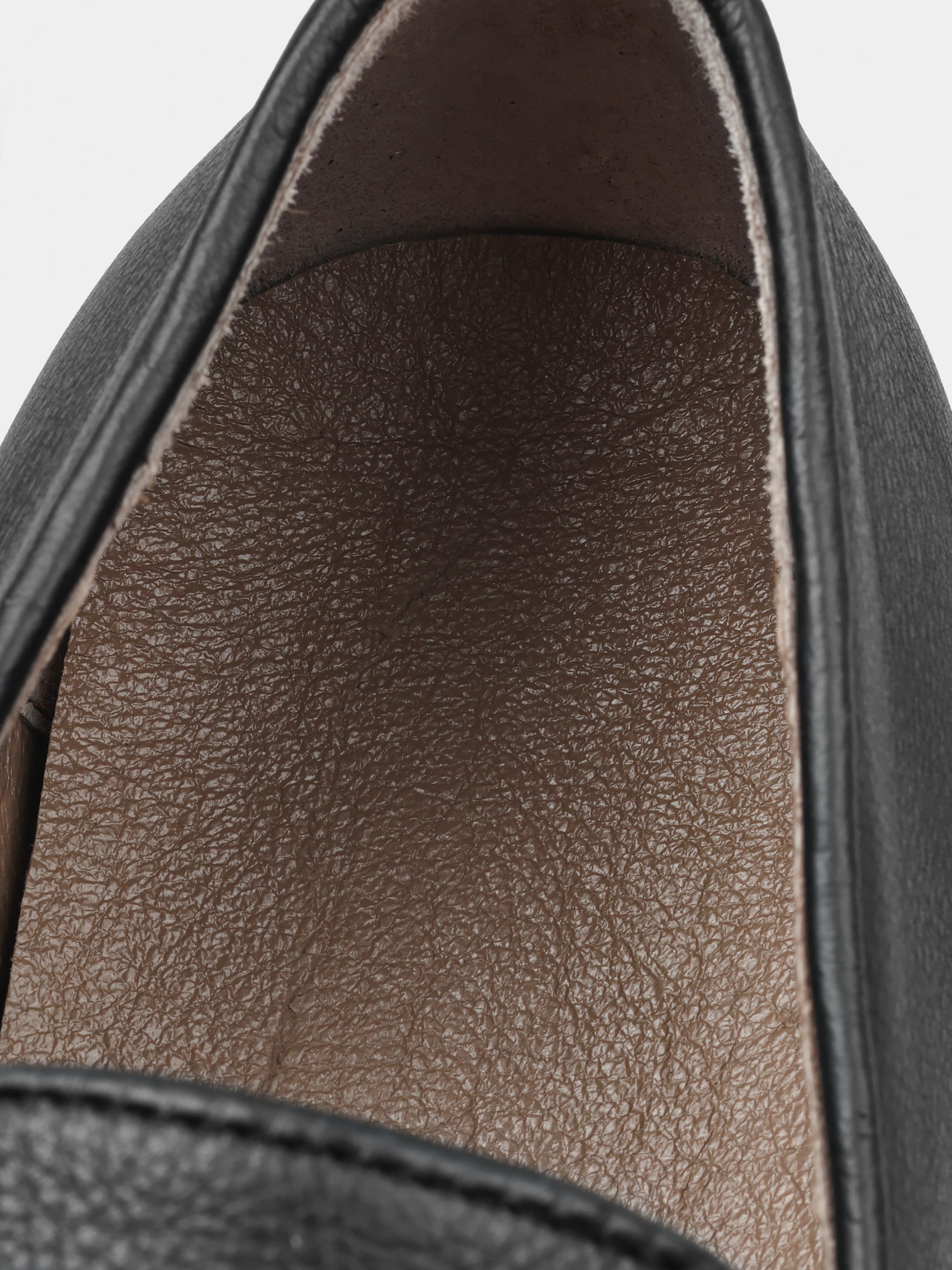 Czarno-Białe Skórzane Loafersy Oscuro