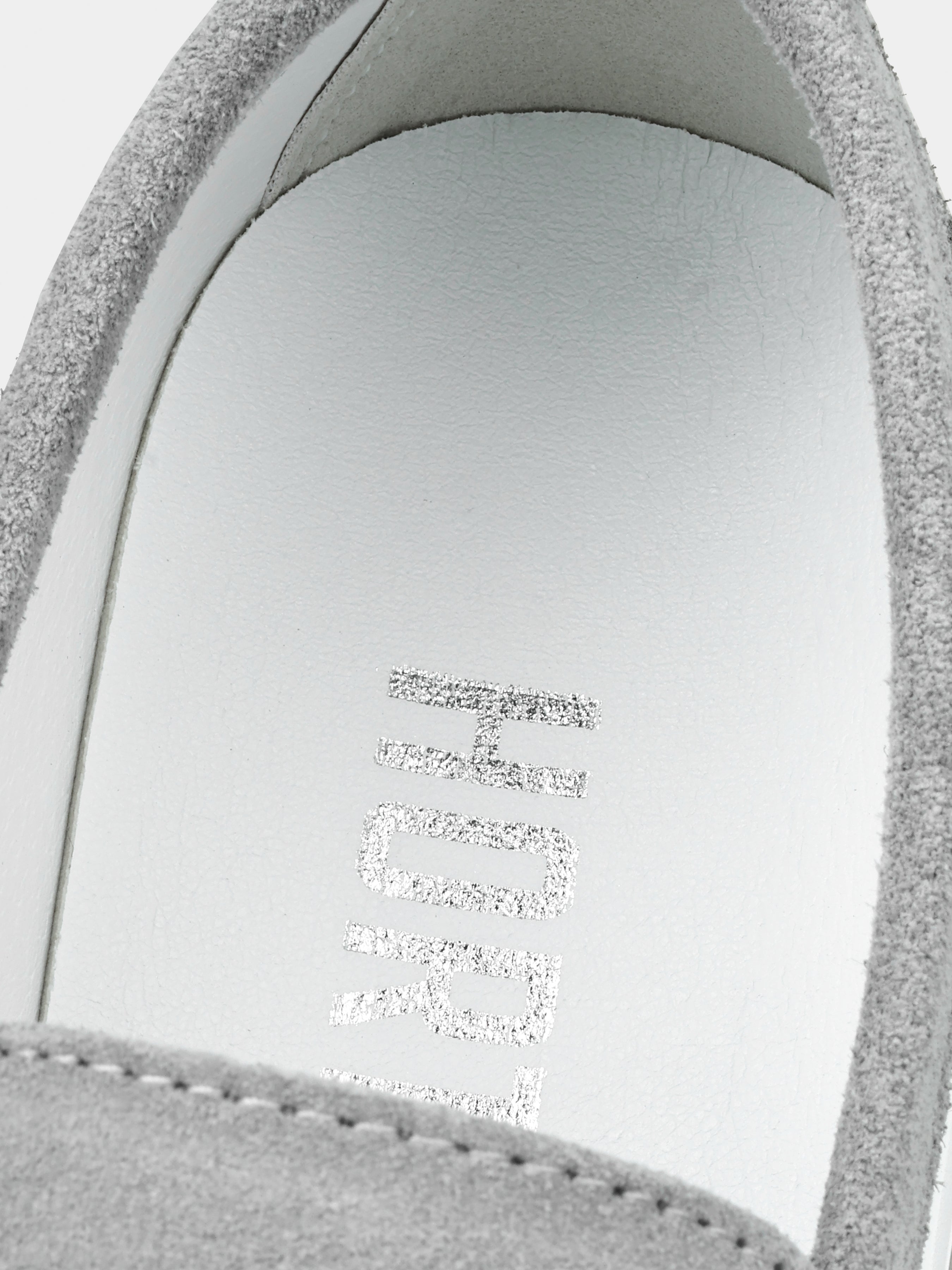 Szare Zamszowe Loafersy Spectrum