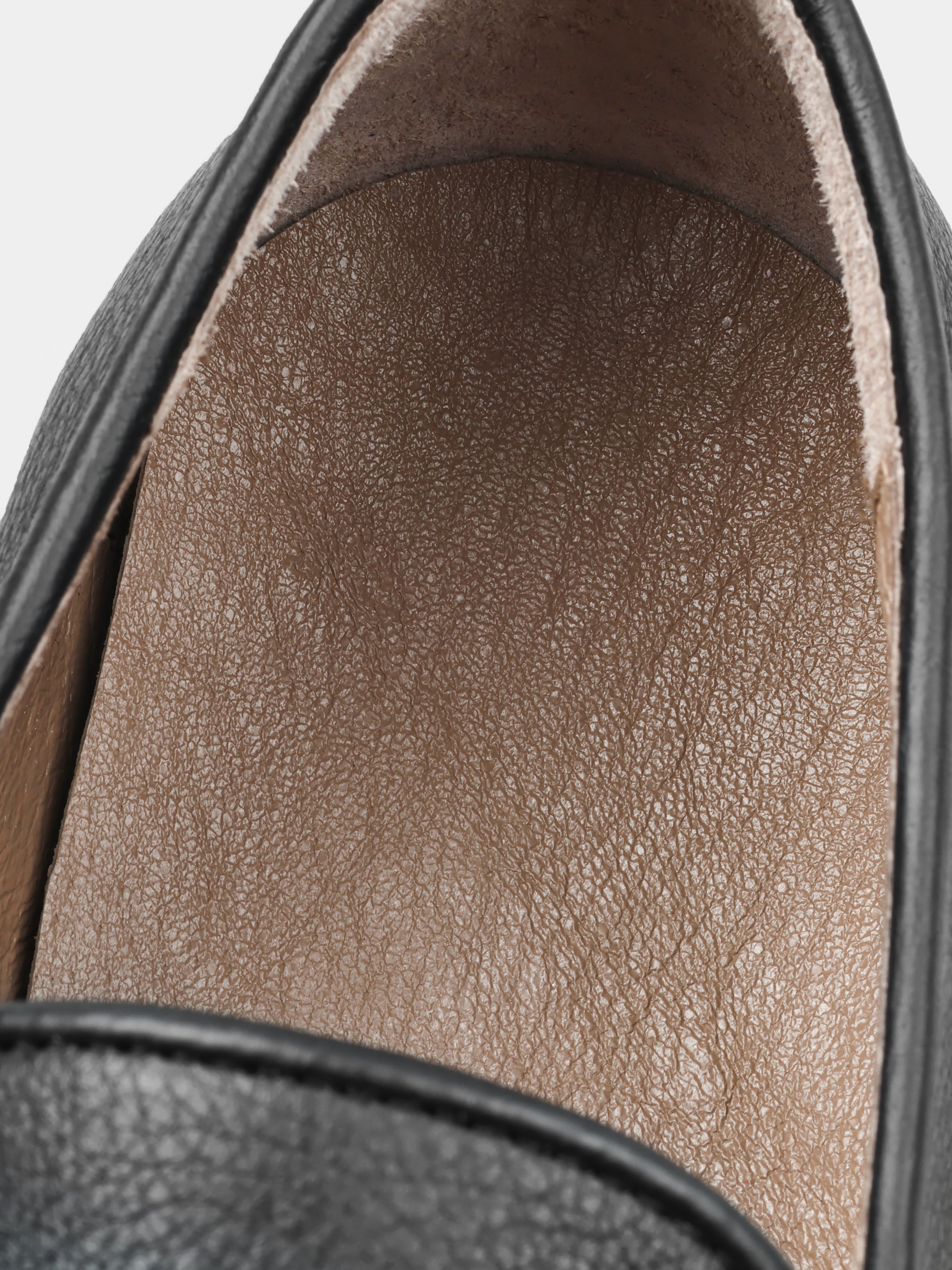 Czarne Skórzane Loafersy Oscuro