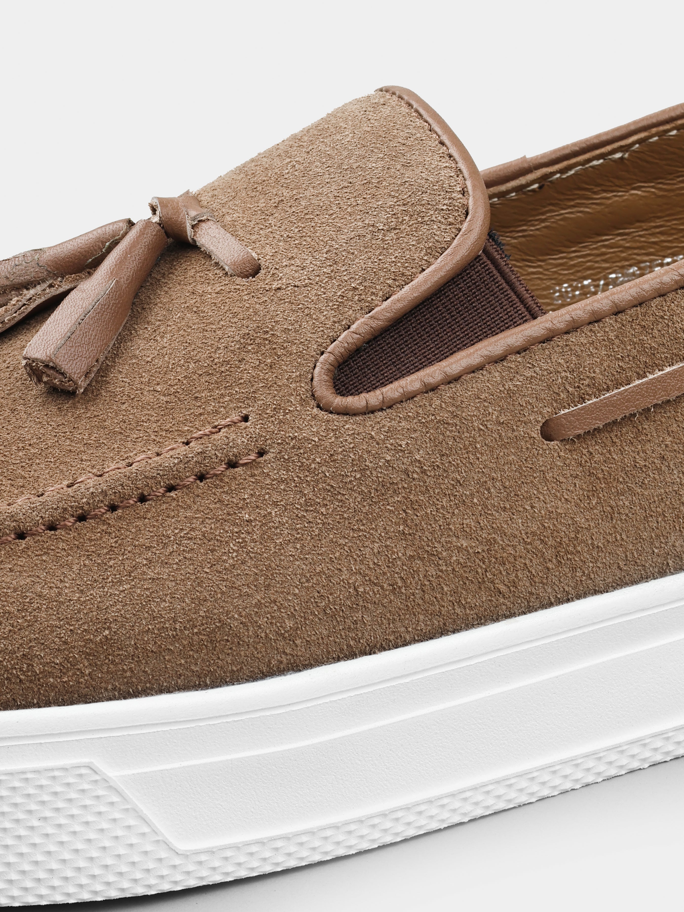 Cappuccino Zamszowe Loafersy Spectr