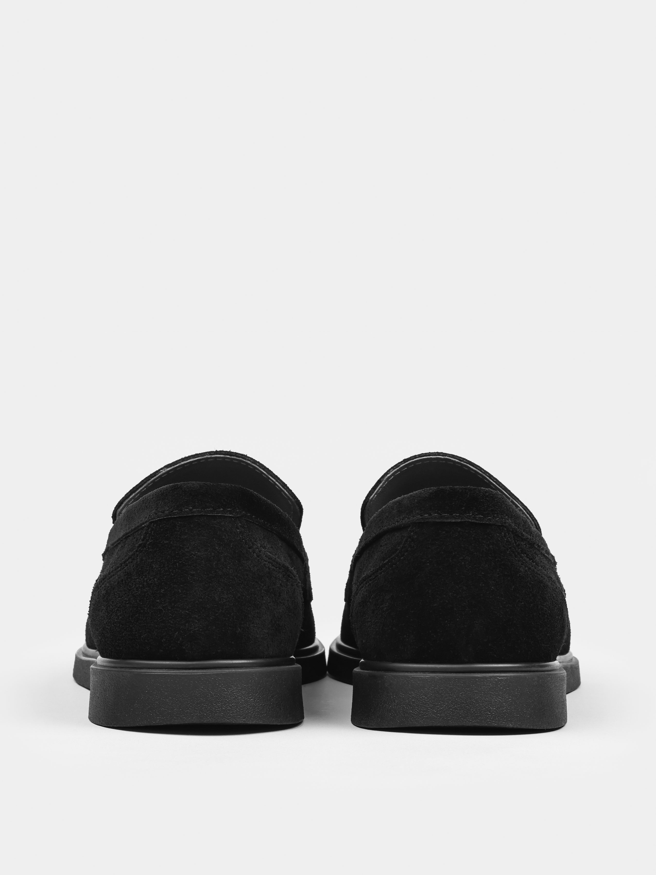 Czarne Zamszowe Loafersy Prospero