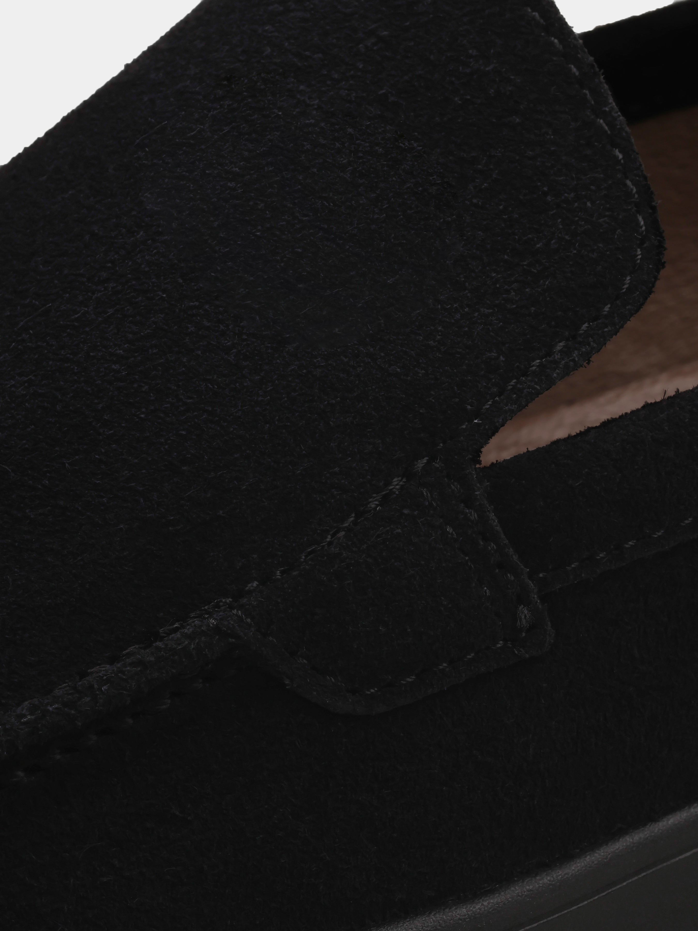 Czarne Zamszowe Loafersy Spectrum