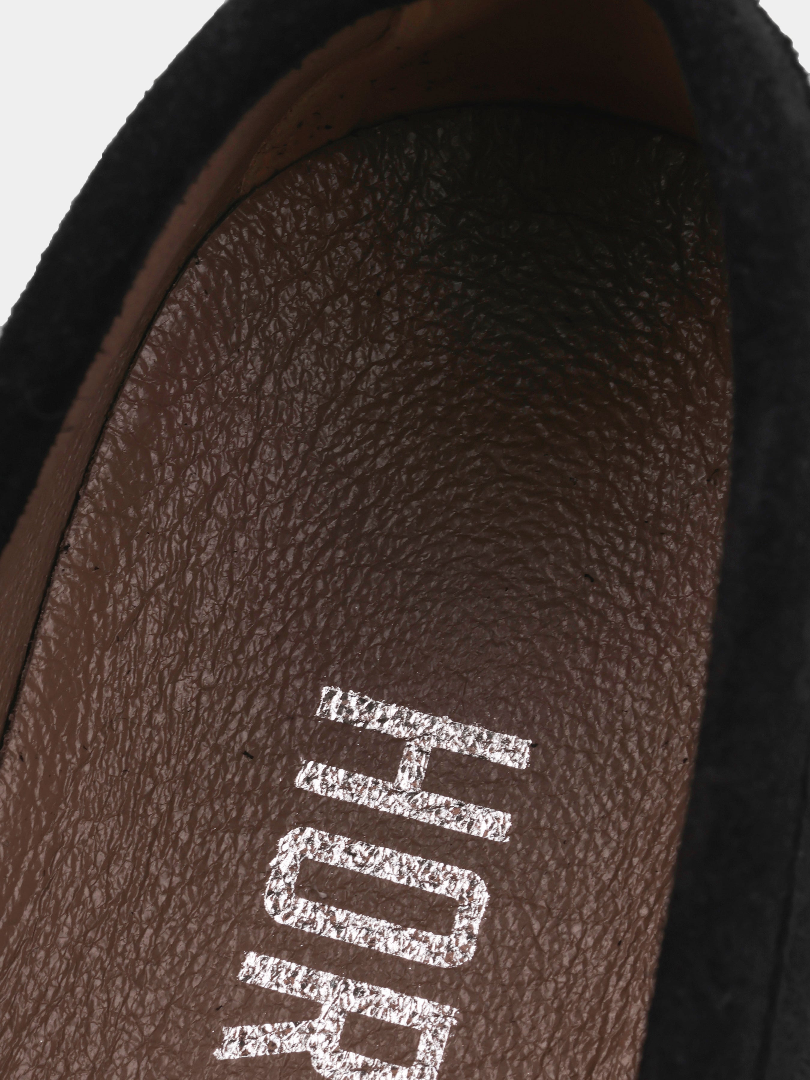 Czarne Zamszowe Loafersy Spectrum