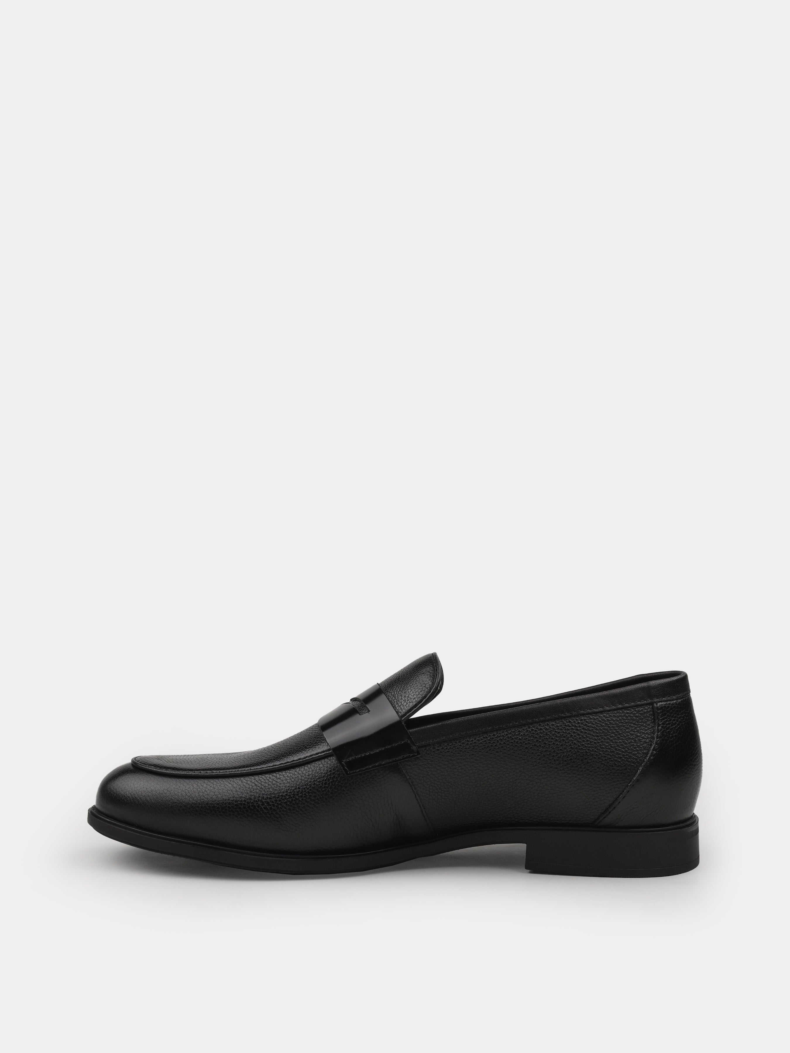 Czarne Skórzane Loafersy Demini