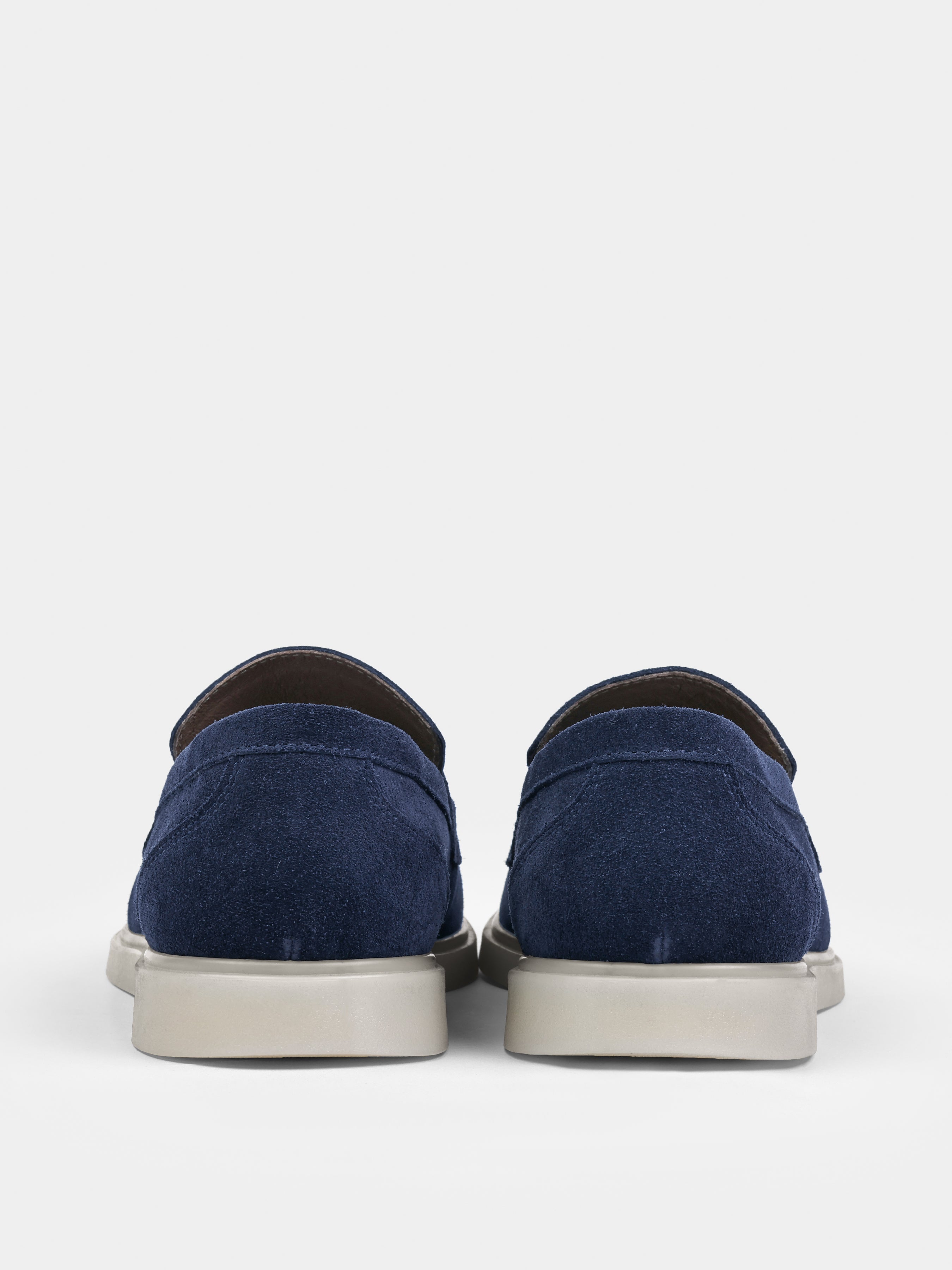 Granatowe Zamszowe Loafersy Prospero