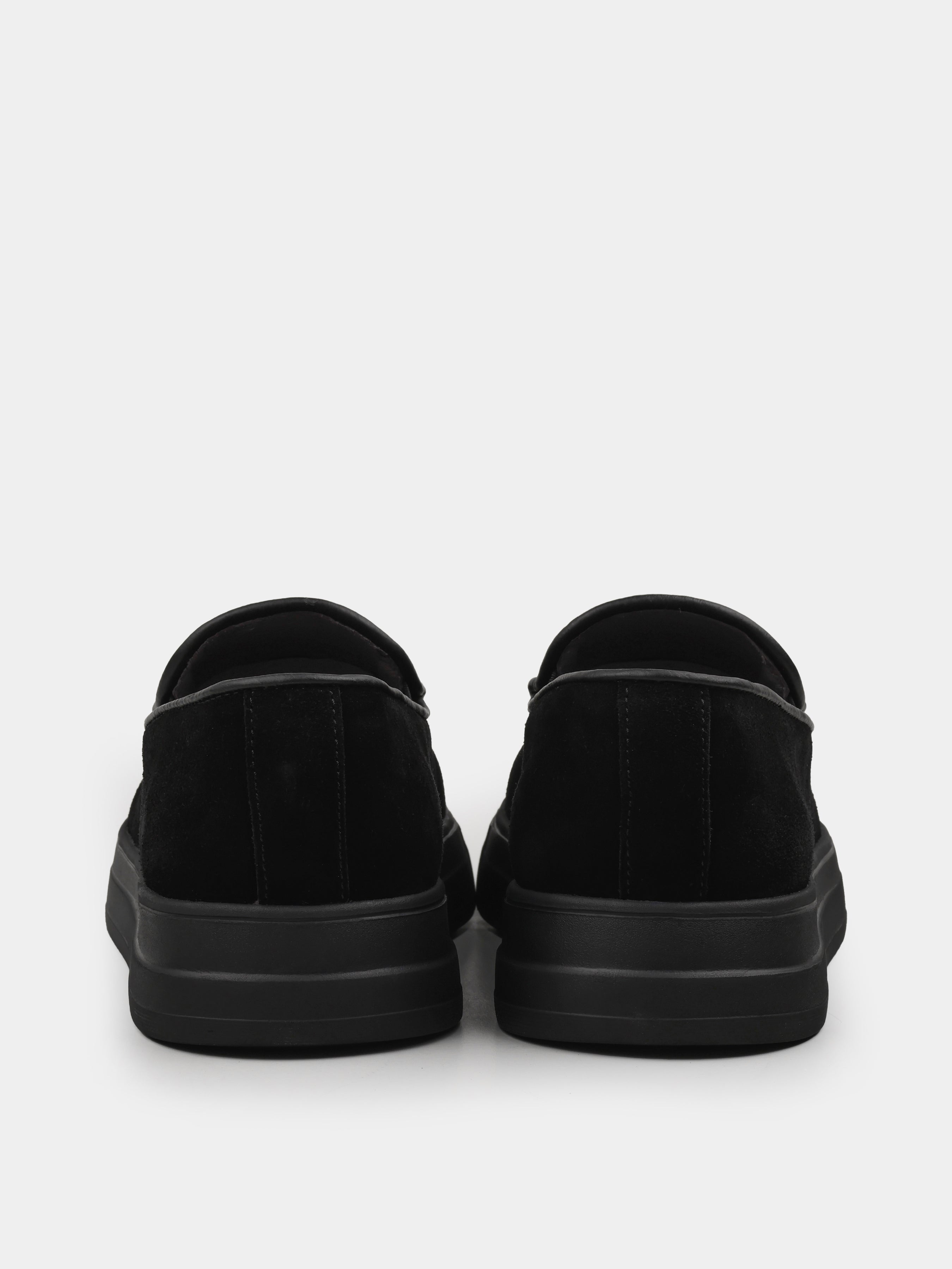 Czarne Zamszowe Loafersy Oscuro