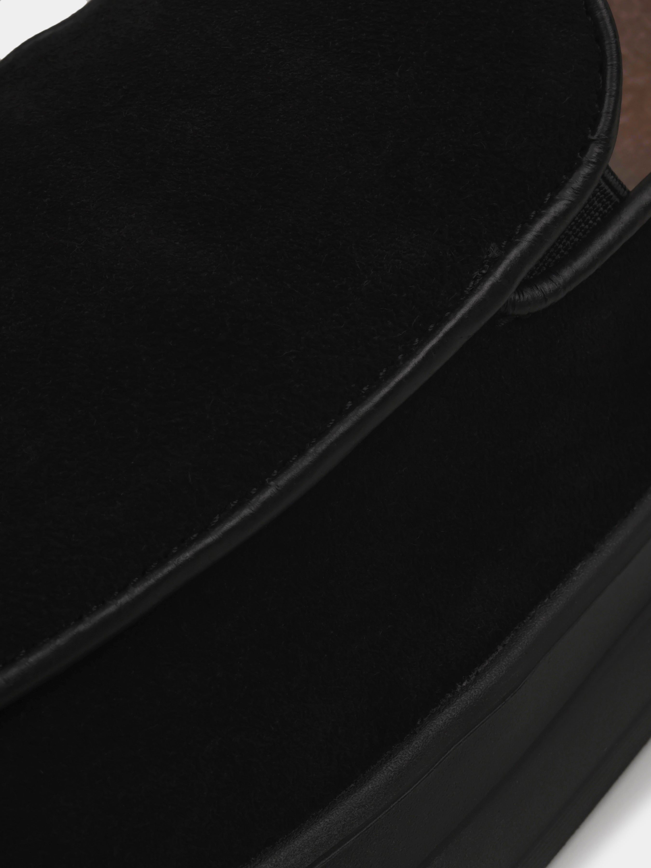 Czarne Zamszowe Loafersy Oscuro