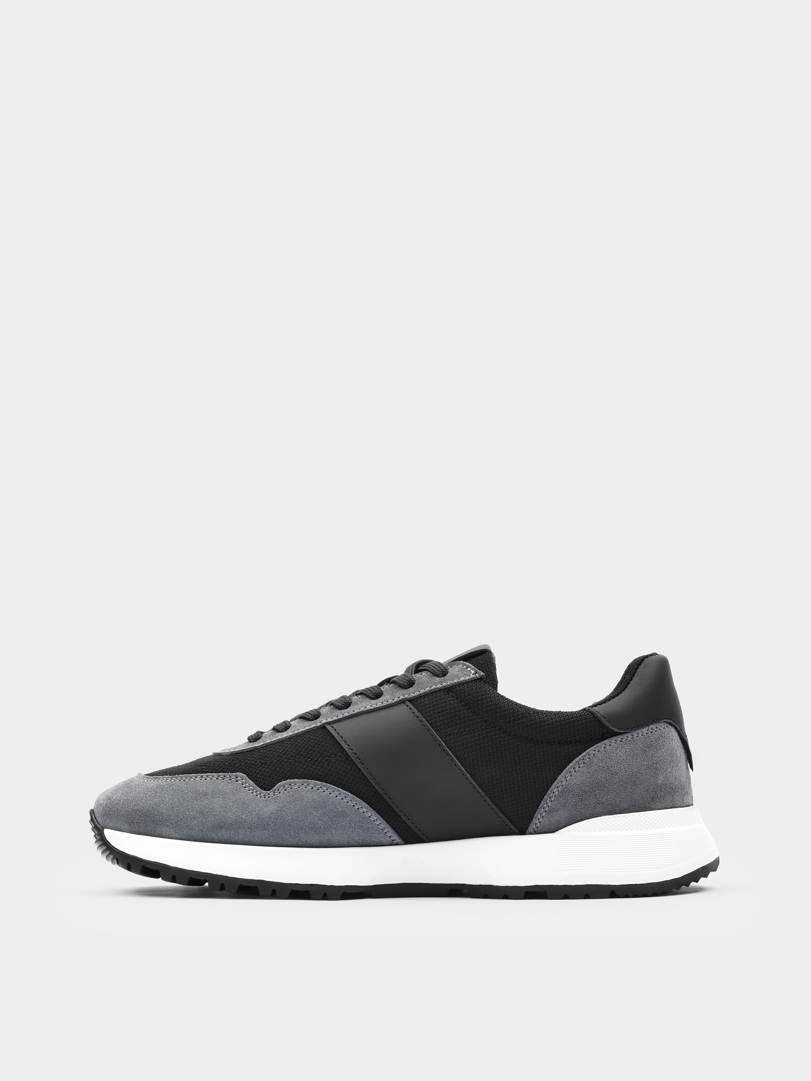 Szaro-Białe Zamszowe Sneakersy Lasciare