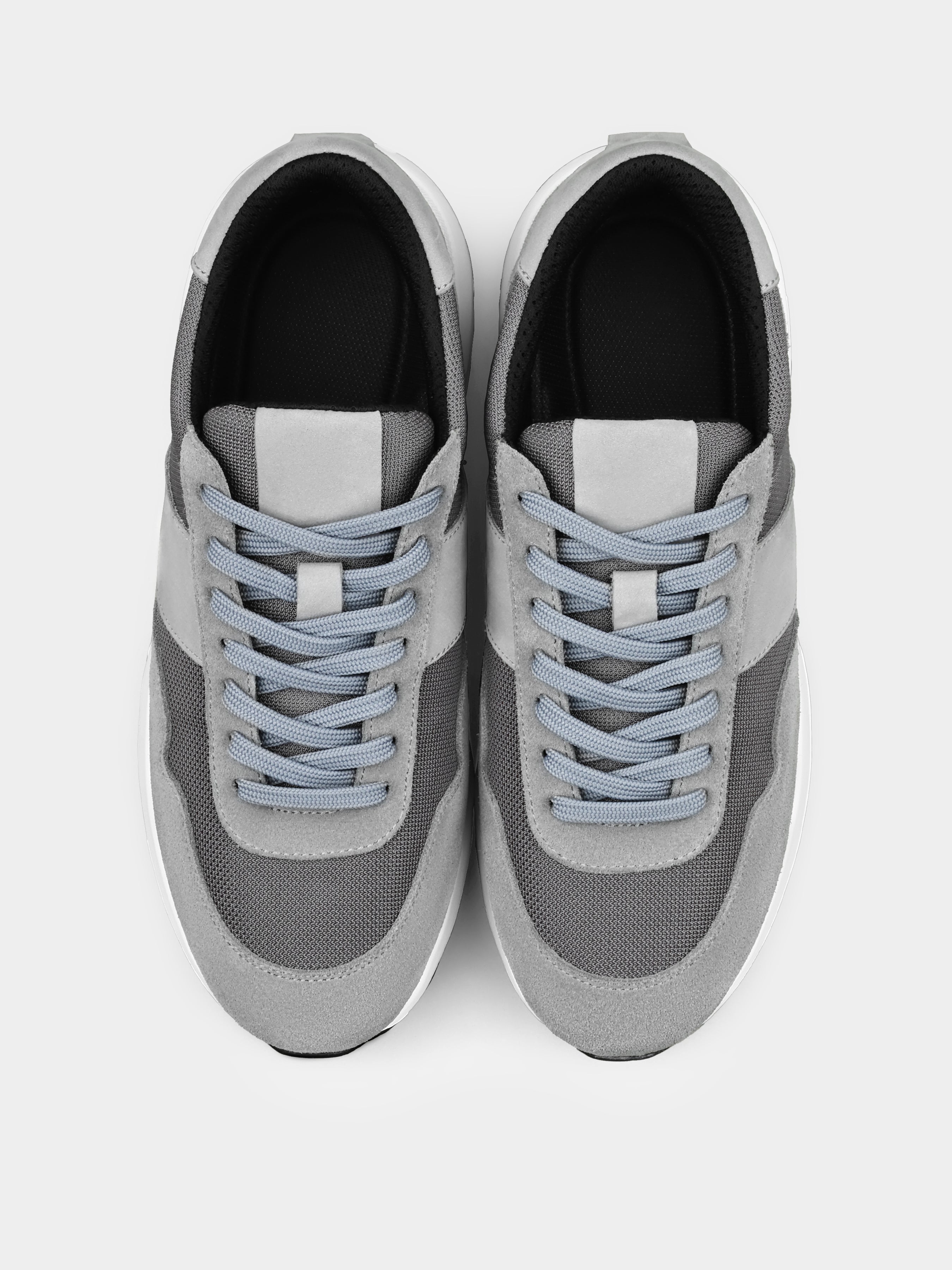 Szaro-Białe Zamszowe Sneakersy Lasciare
