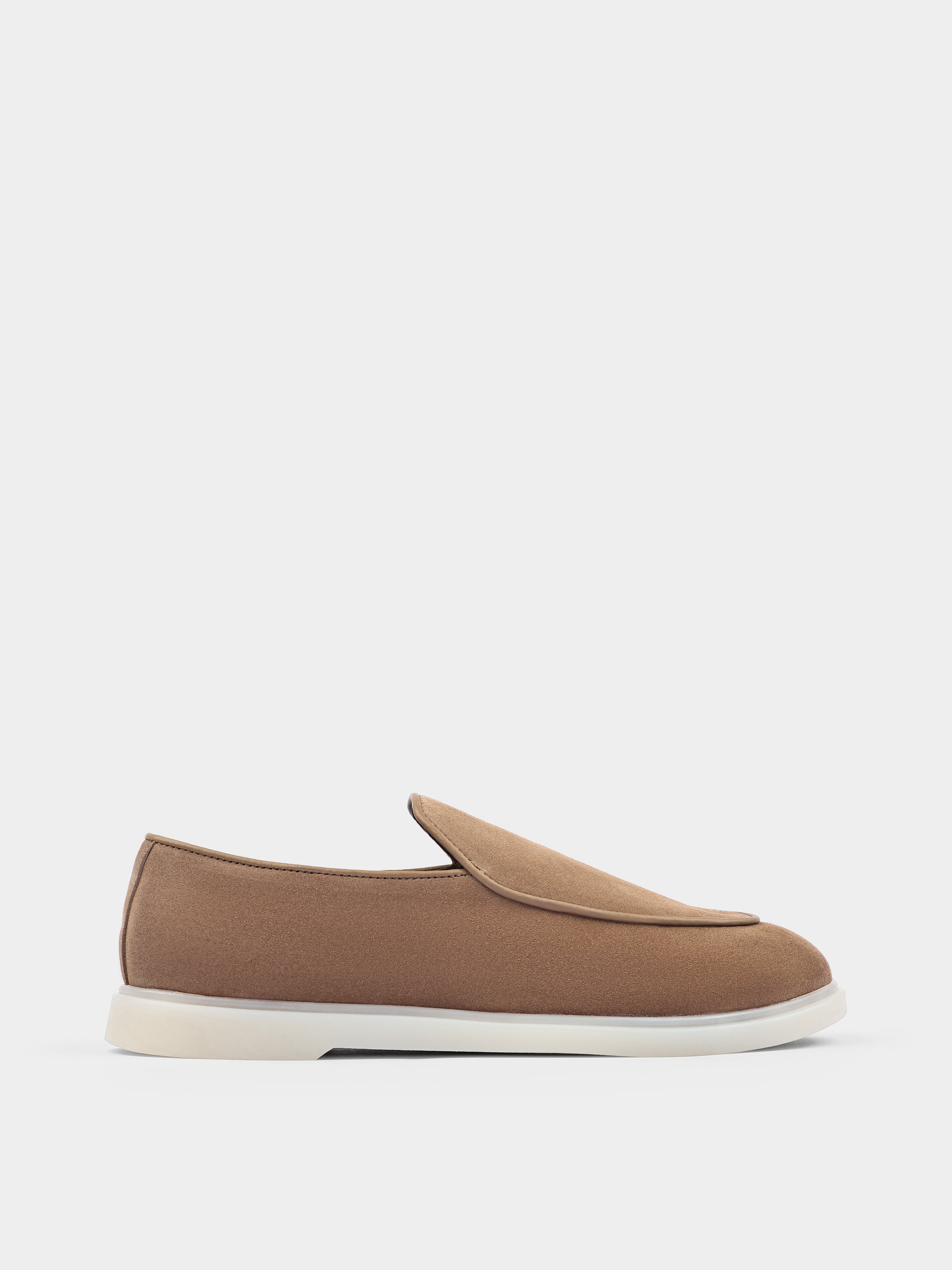 Cappuccino Zamszowe Loafersy Denno