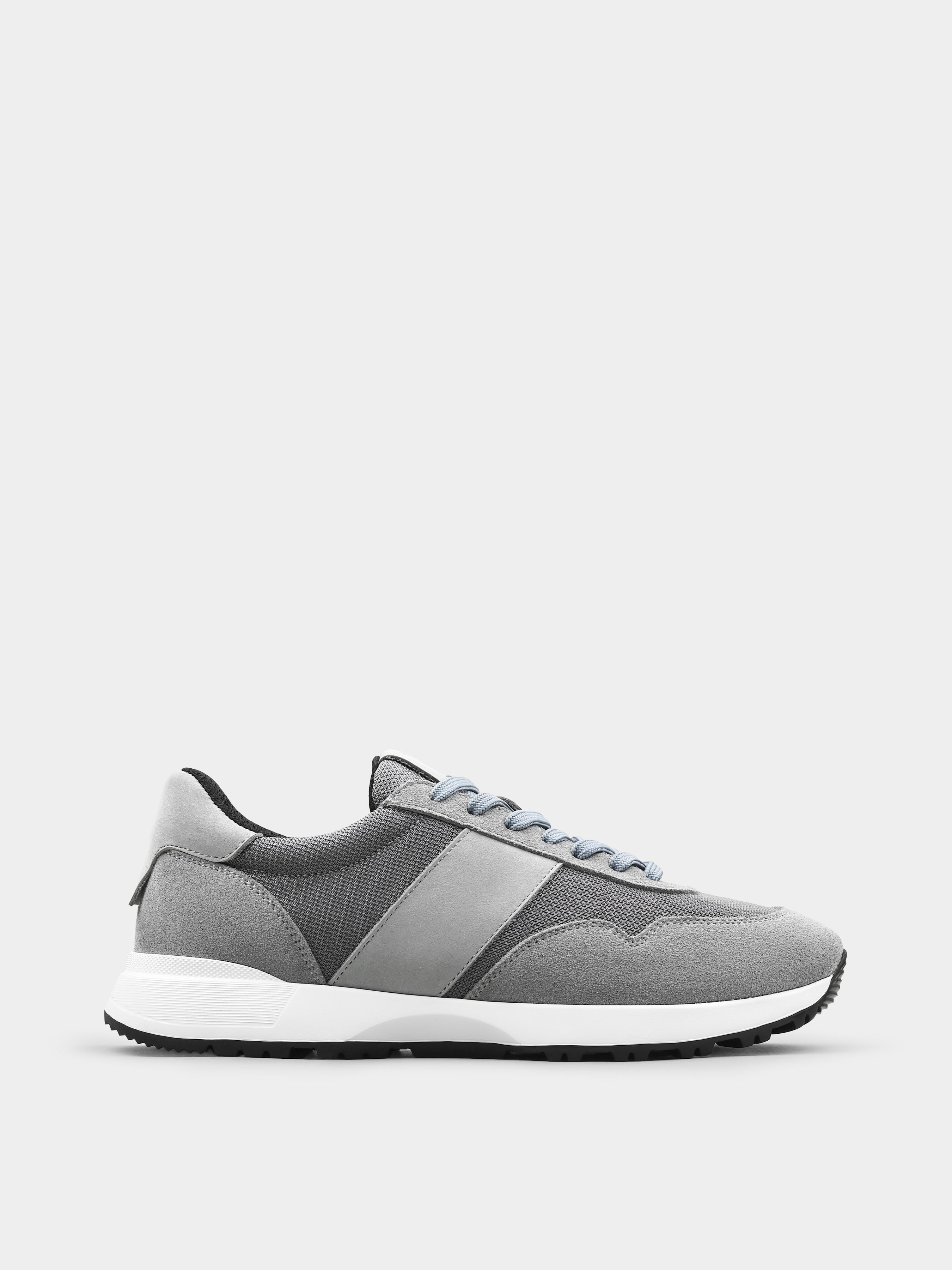 Szaro-Białe Zamszowe Sneakersy Lasciare