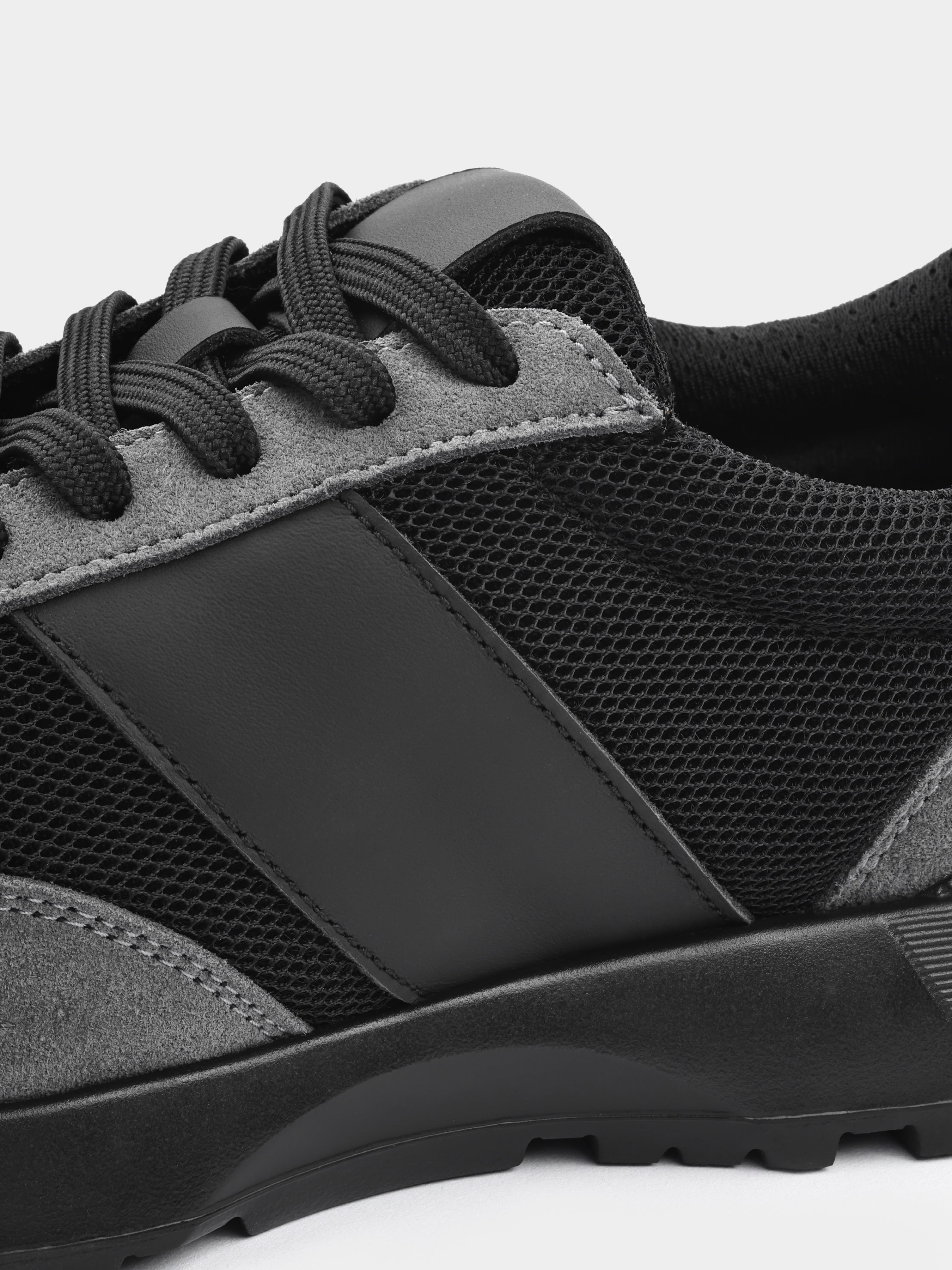Szaro-Czarne Sneakersy Lasciare