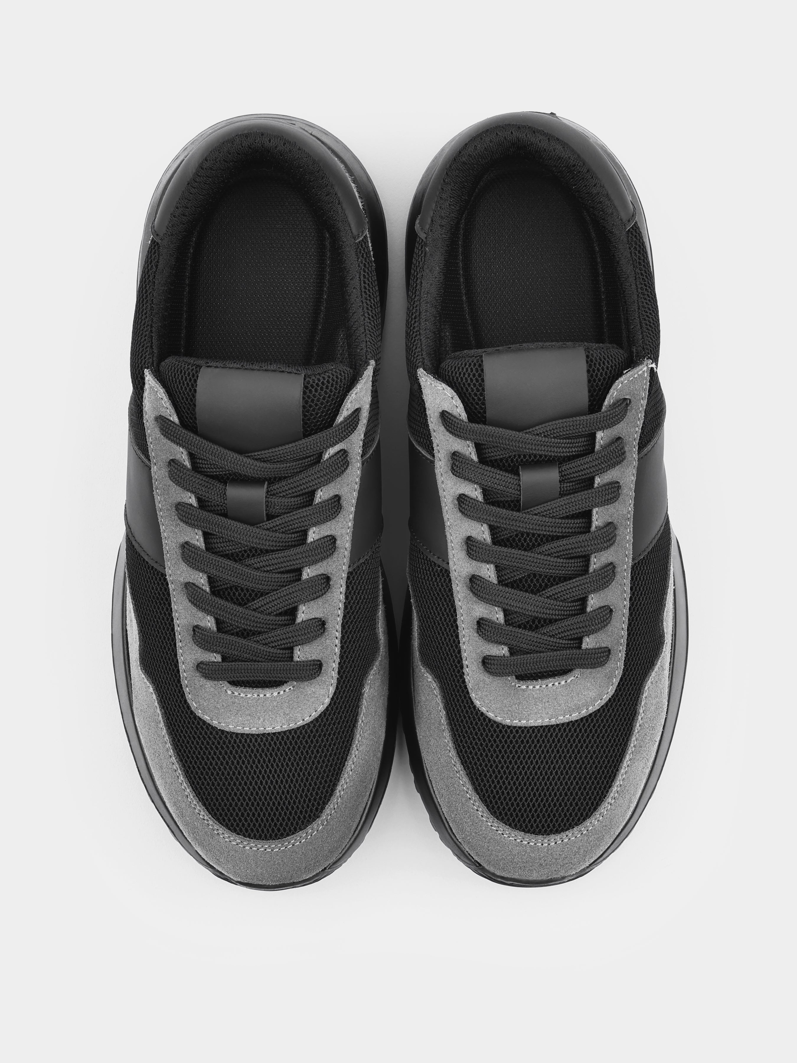 Szaro-Czarne Sneakersy Lasciare