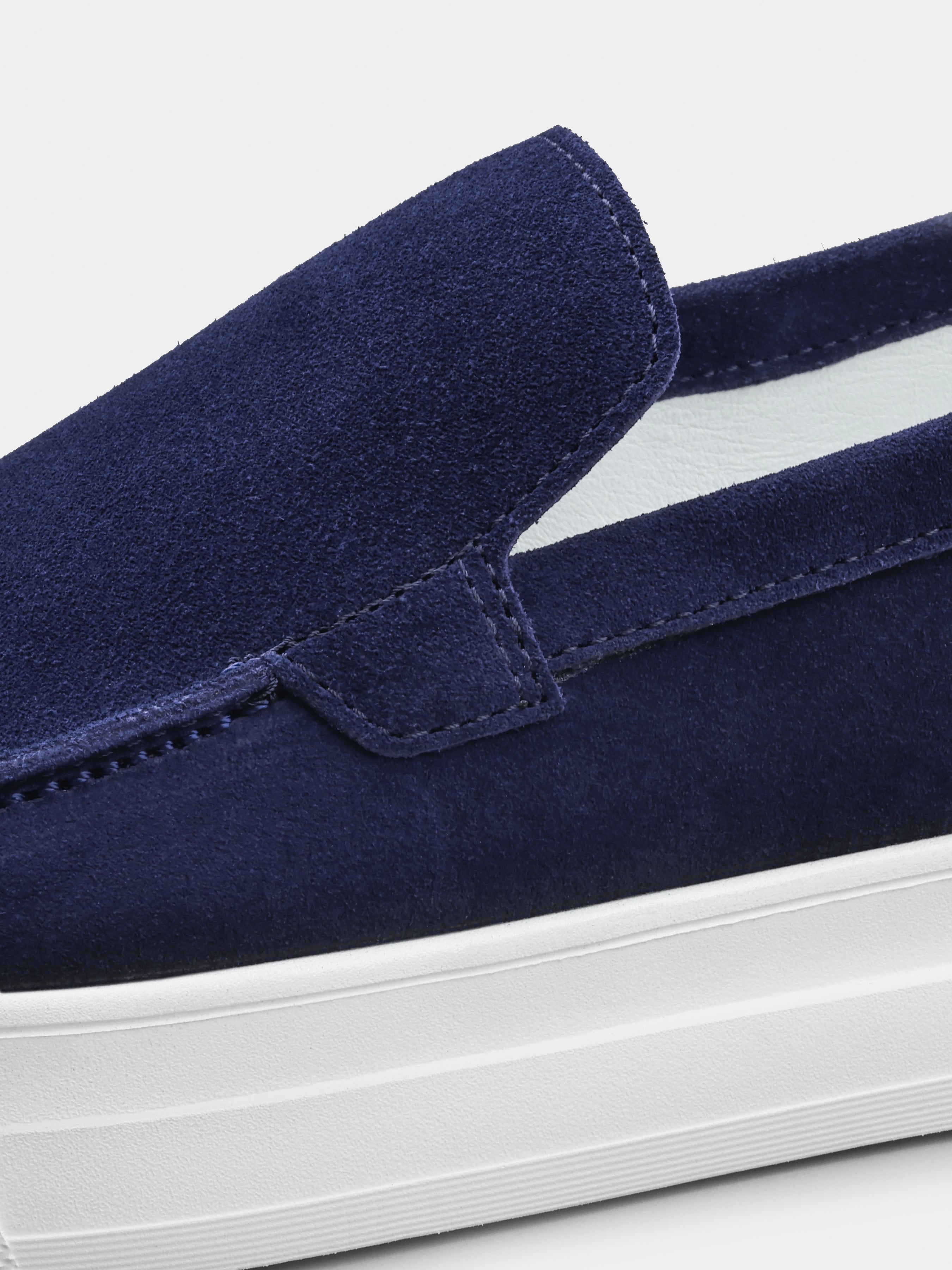 Granatowe Zamszowe Loafersy Spectrum