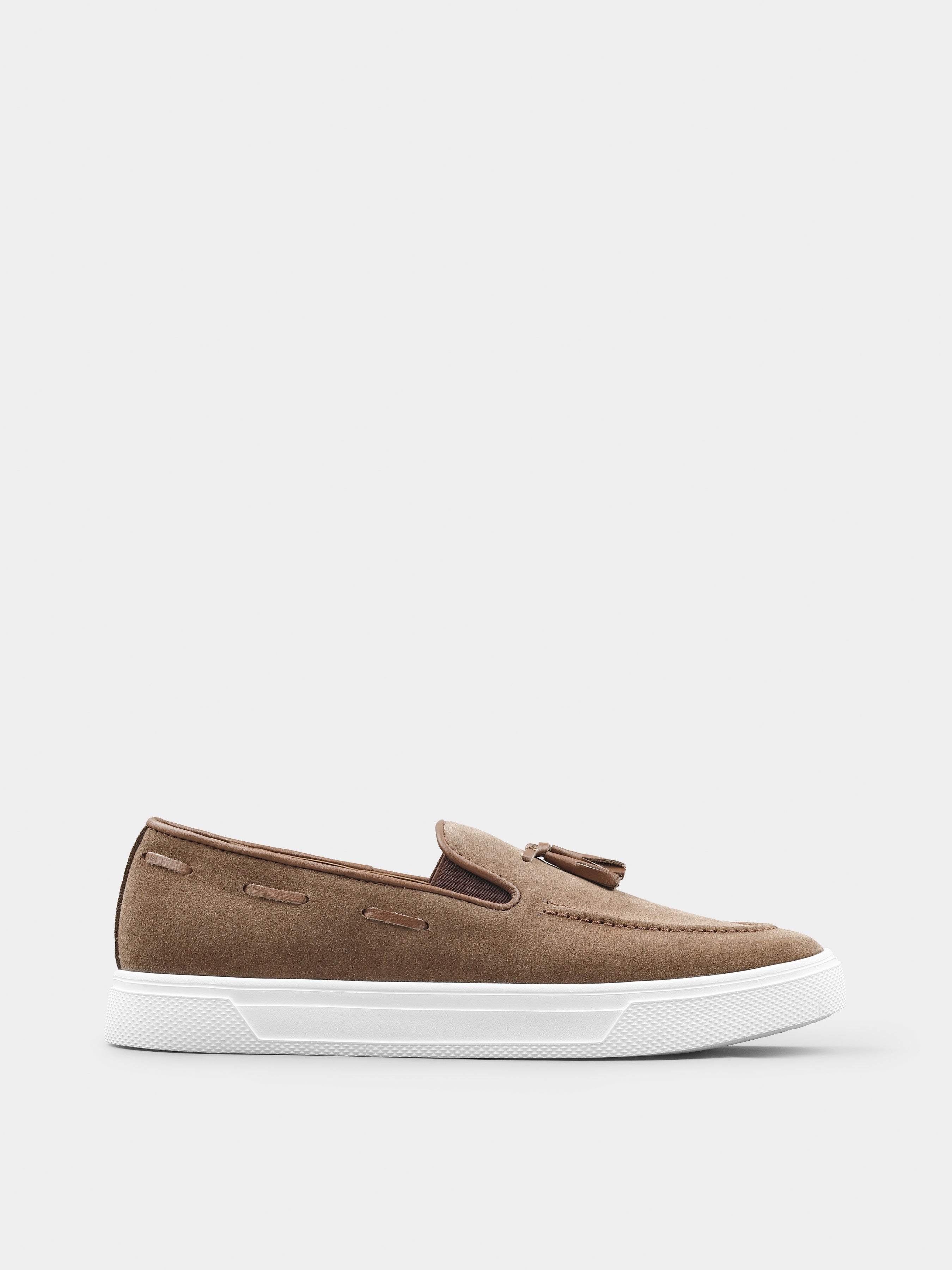 Cappuccino Zamszowe Loafersy Spectr