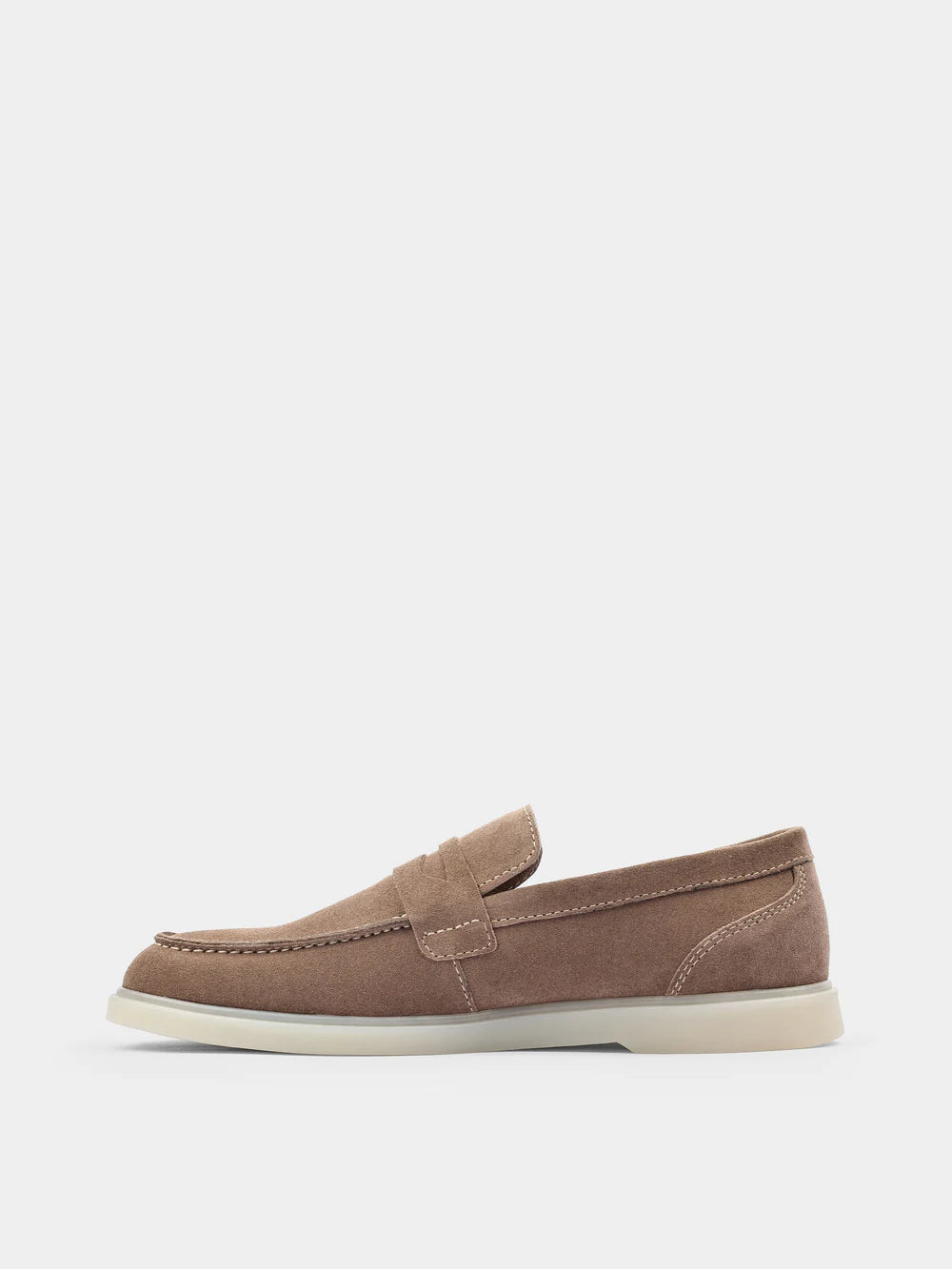 Beżowe Zamszowe Loafersy Prospero