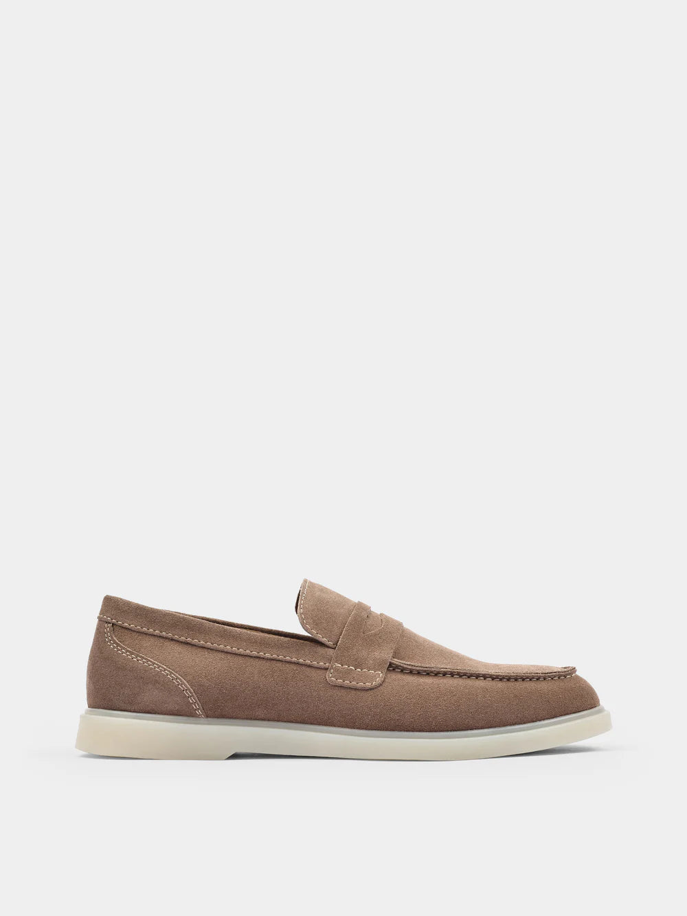 Beżowe Zamszowe Loafersy Prospero