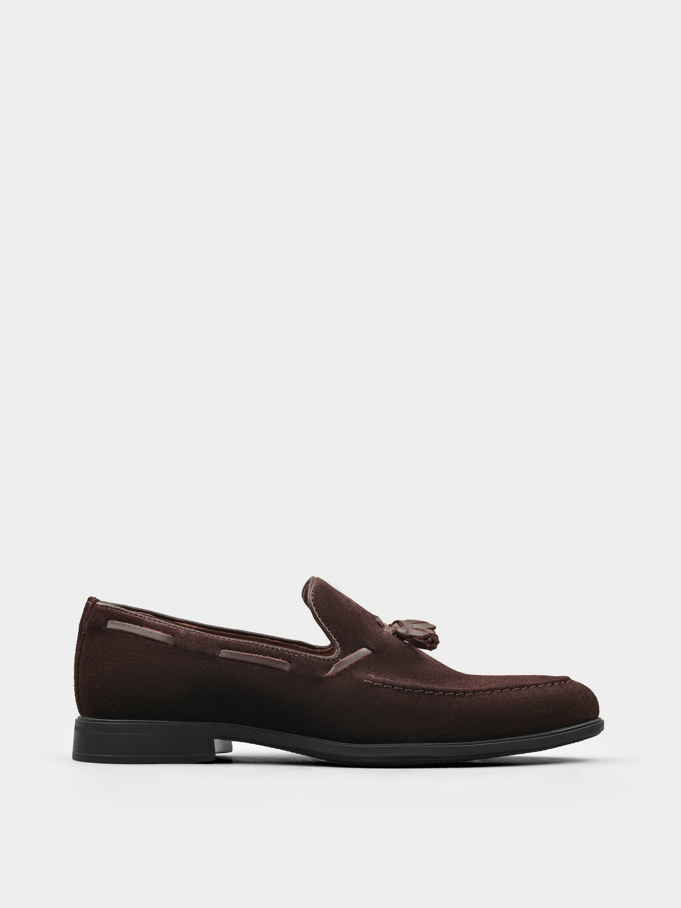 Ciemnobrązowe Zamszowe Loafersy Frandi