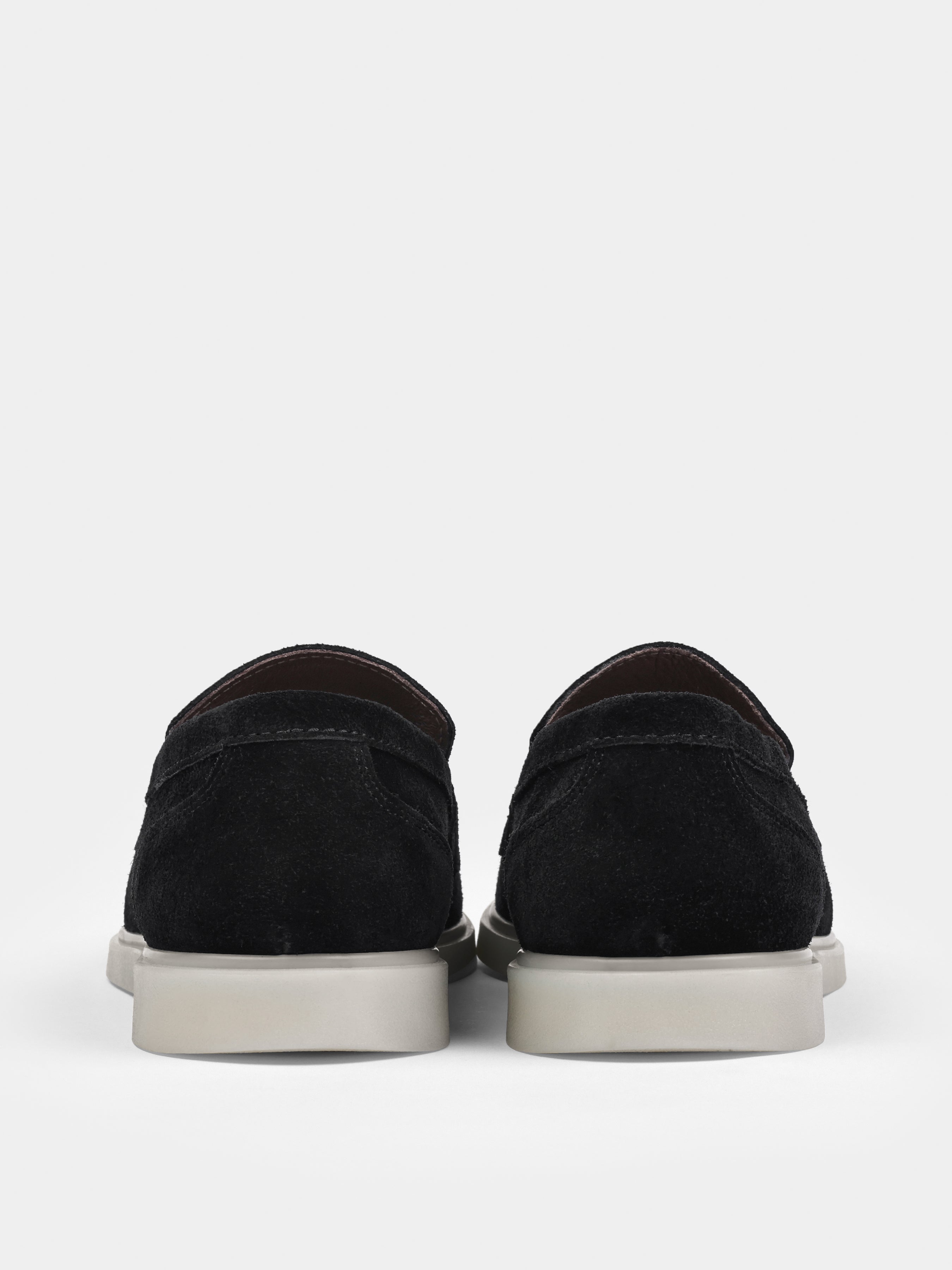 Czarno-Beżowe Zamszowe Loafersy Prospero