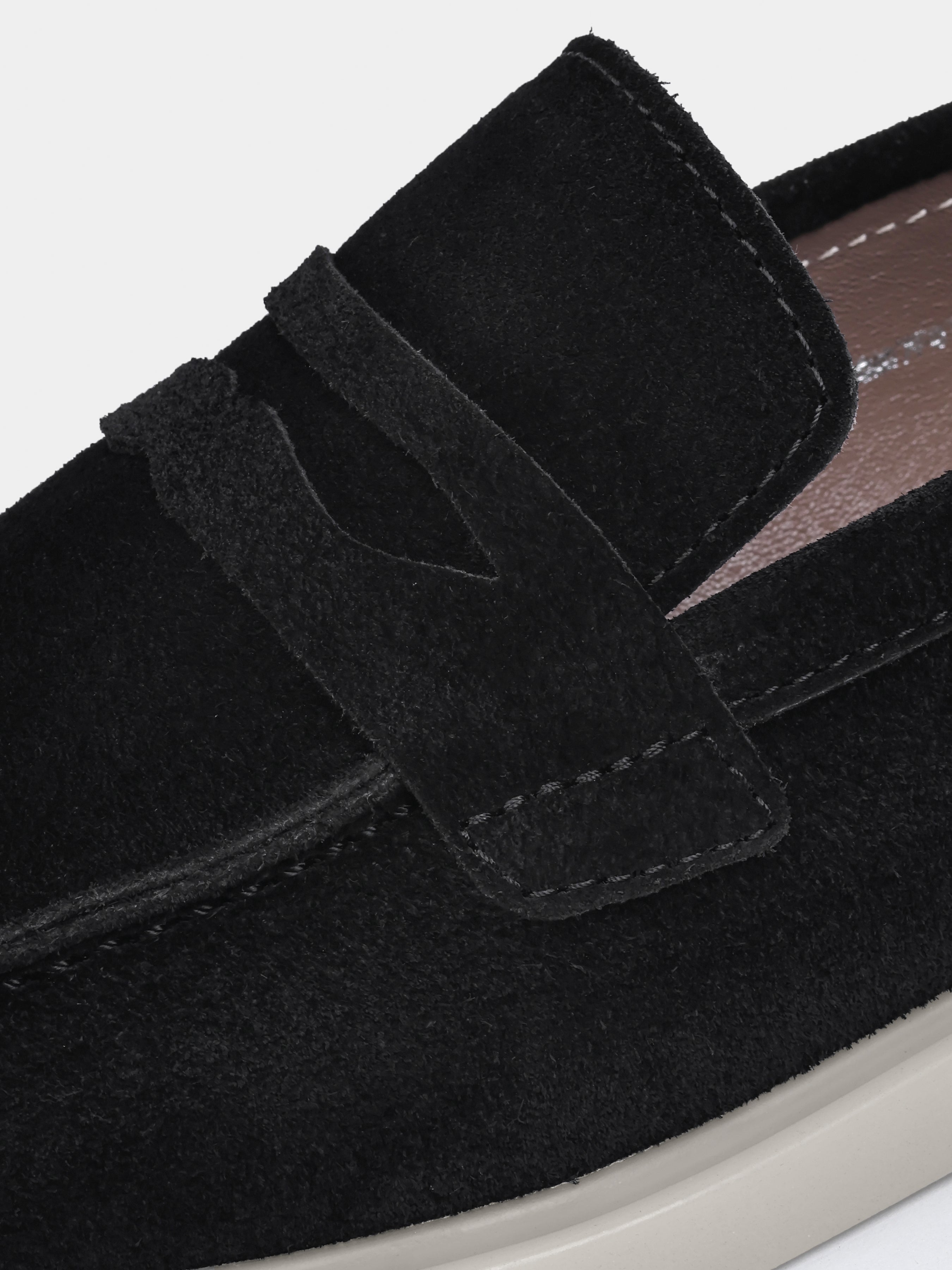 Czarno-Beżowe Zamszowe Loafersy Prospero