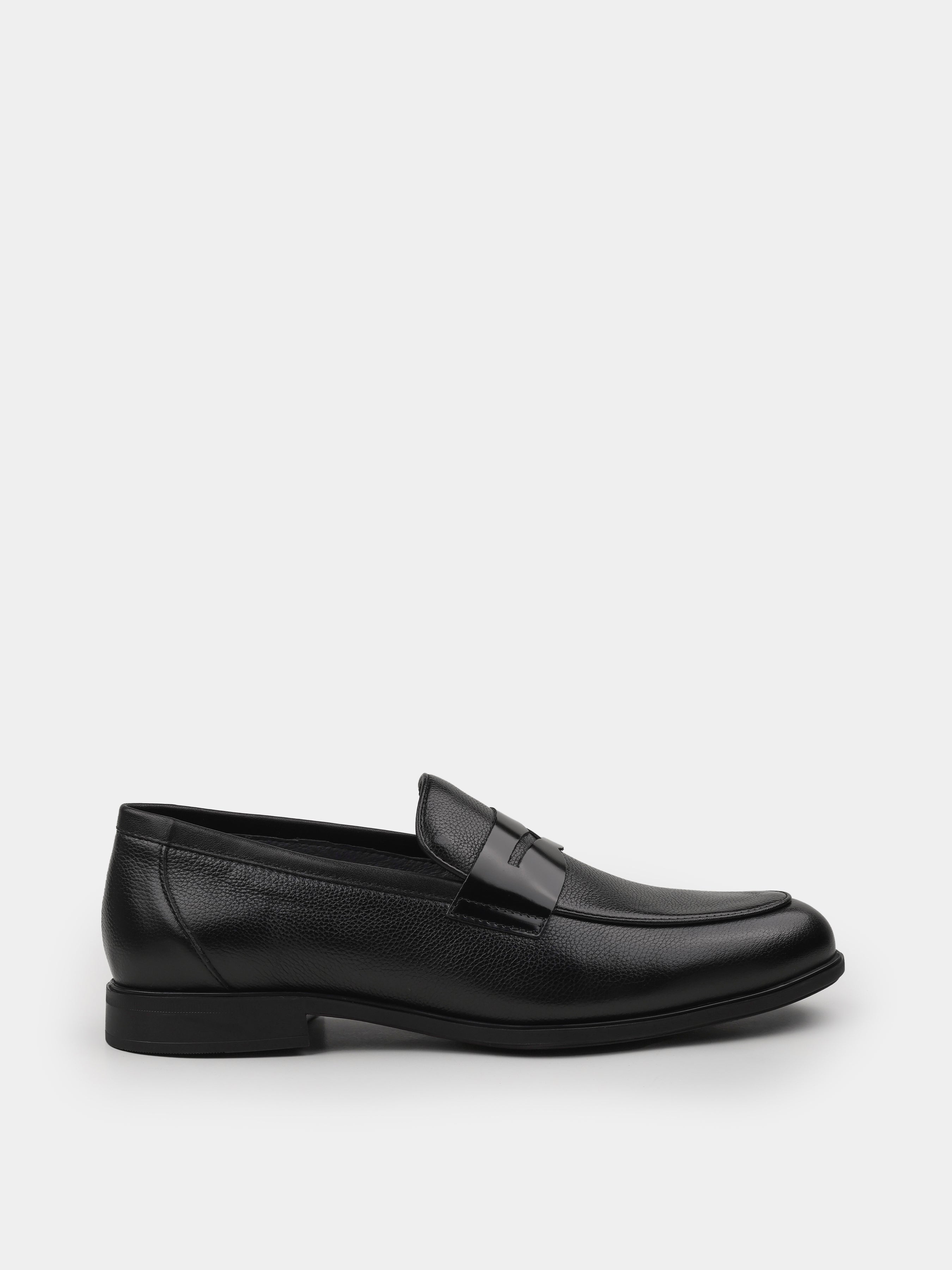 Czarne Skórzane Loafersy Demini