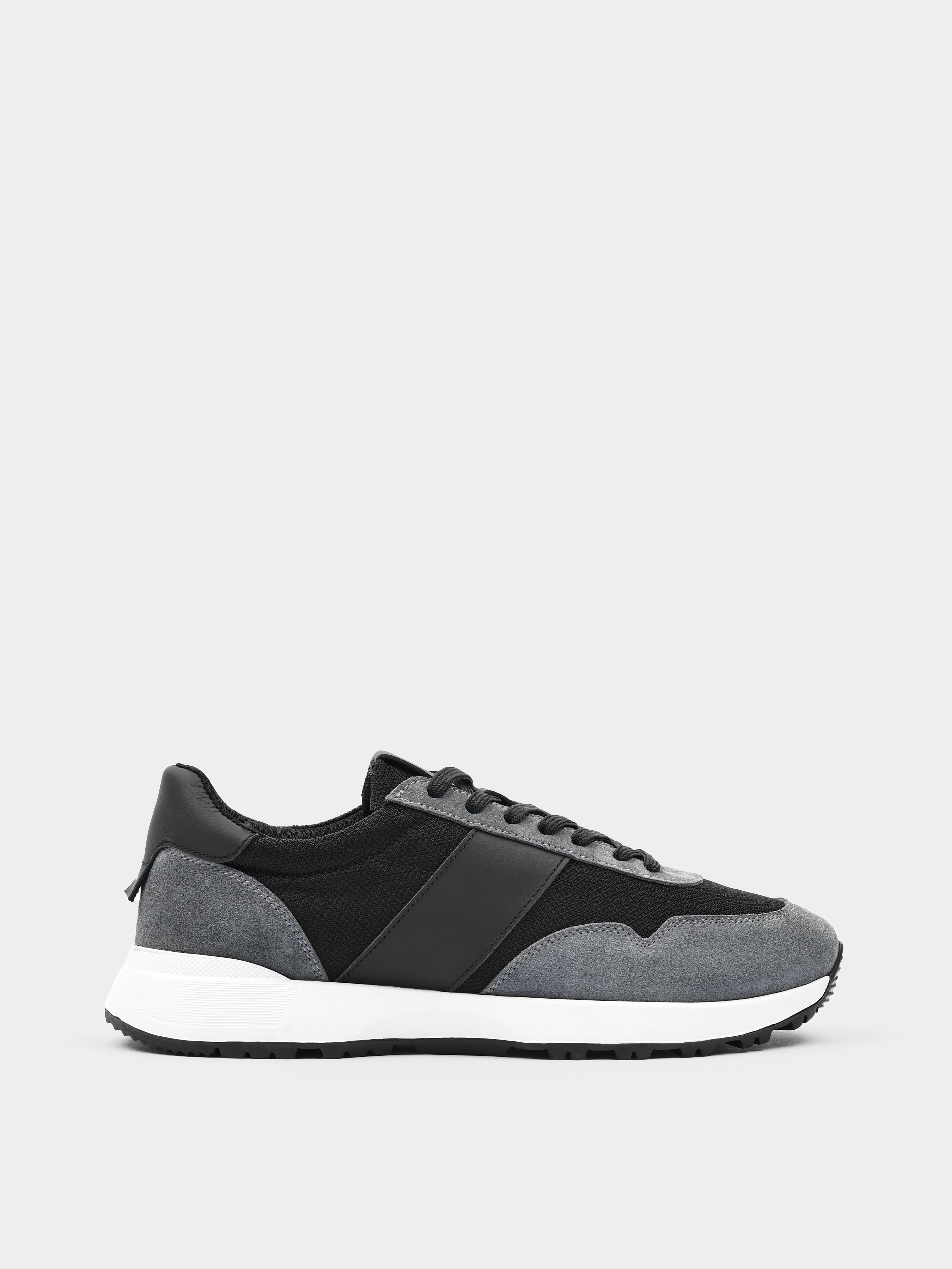 Szaro-Białe Zamszowe Sneakersy Lasciare